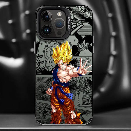 Golden Saiyan Manga Case for iPhone - Black finish