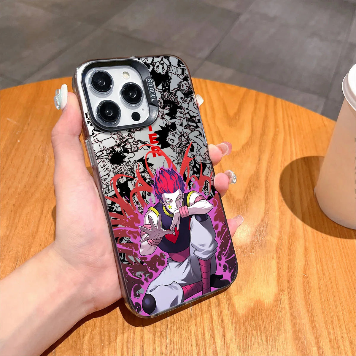 Hisoka Scarlet Aura Manga Case for iPhone - Graphite Black finish