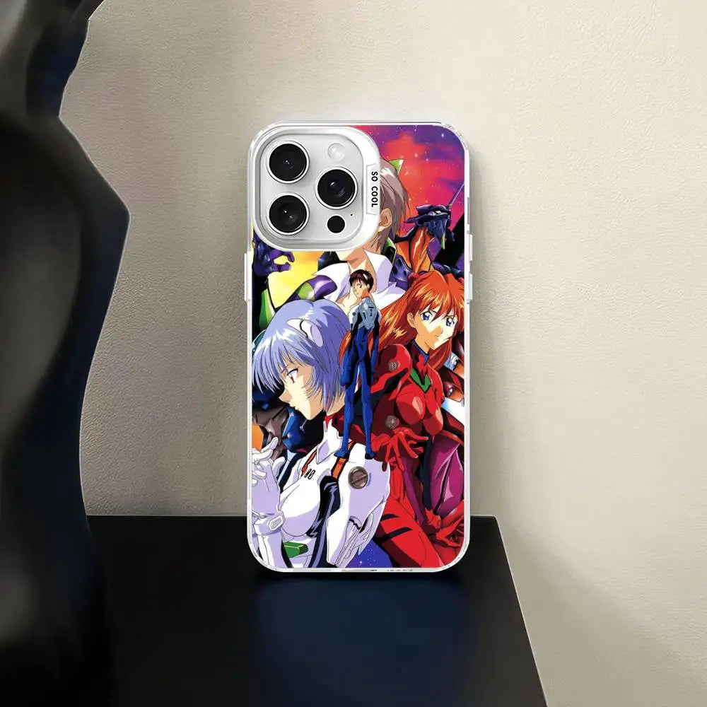 Evangelion Pilot Trio Collage Clear Case for iPhone - Transparent Clear finish