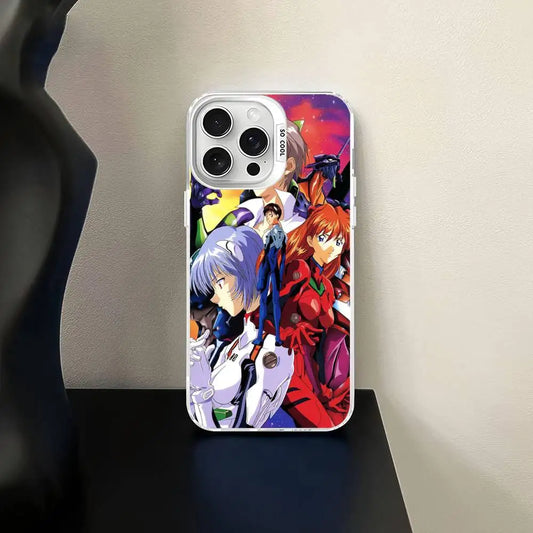 Evangelion Pilot Trio Collage Clear Case for iPhone - Transparent Clear finish