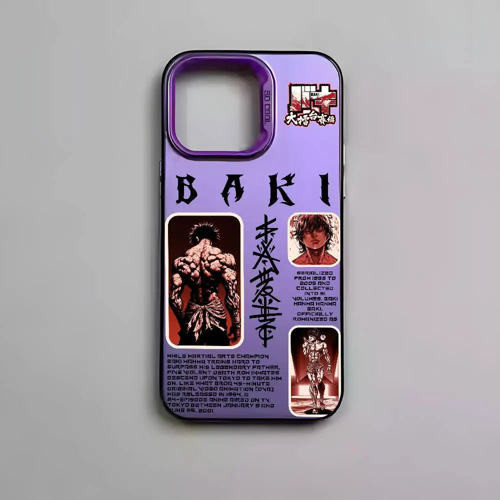Baki Champion Back Collage Case for iPhone - Purple finish