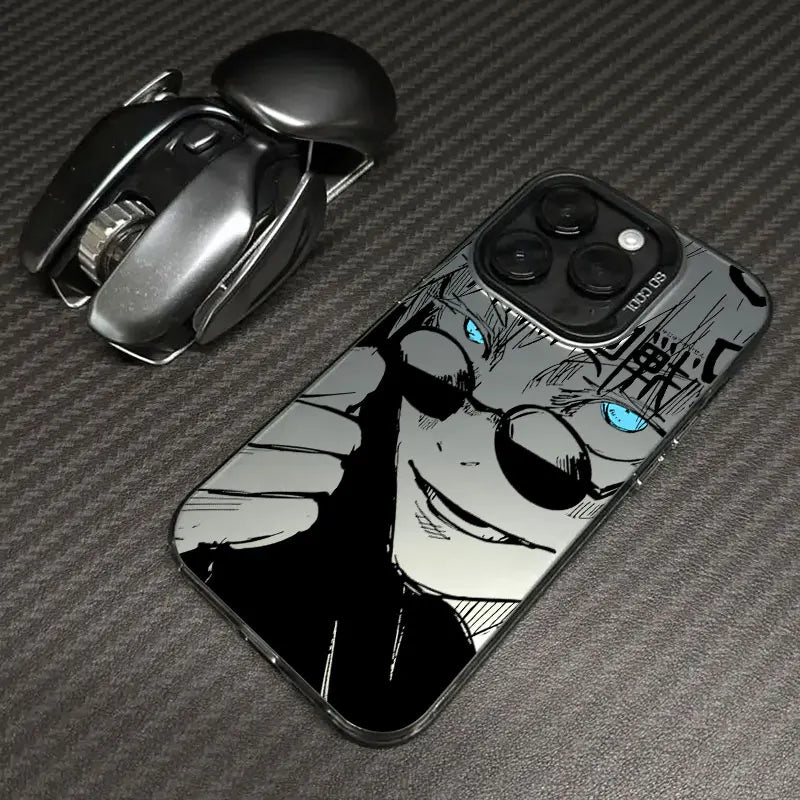 Gojo Round Shades Smile Case for iPhone - Black finish