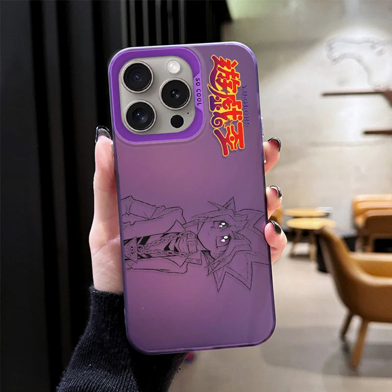 Yami Yugi Duel Stance Sketch Case for iPhone - Aurora Violet finish