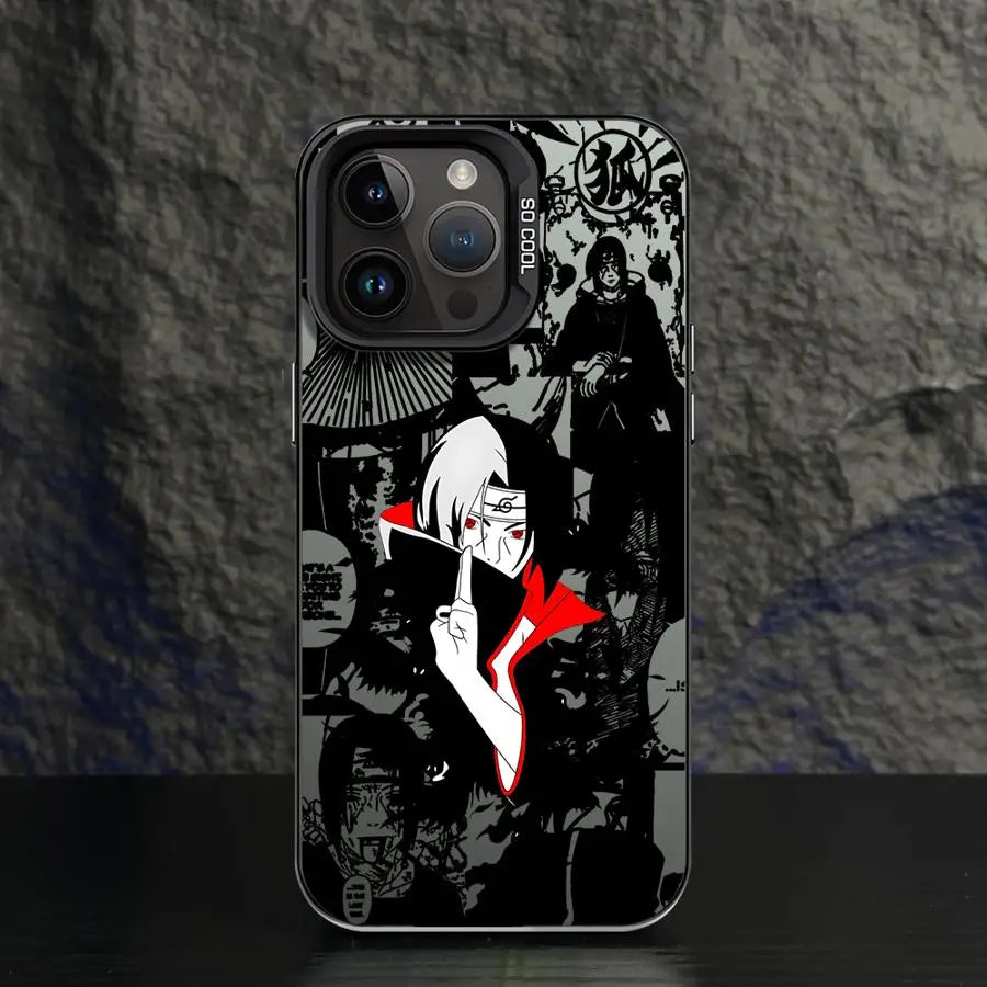 Itachi Akatsuki Portrait Collage Case for iPhone - Black finish