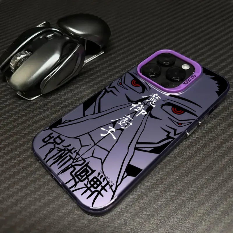Sukuna Malevolent Hand Sign Case for iPhone - Purple finish