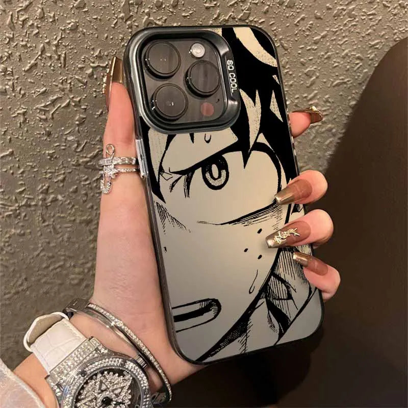 Izuku Emerald Eye Manga Case for iPhone - Graphite finish