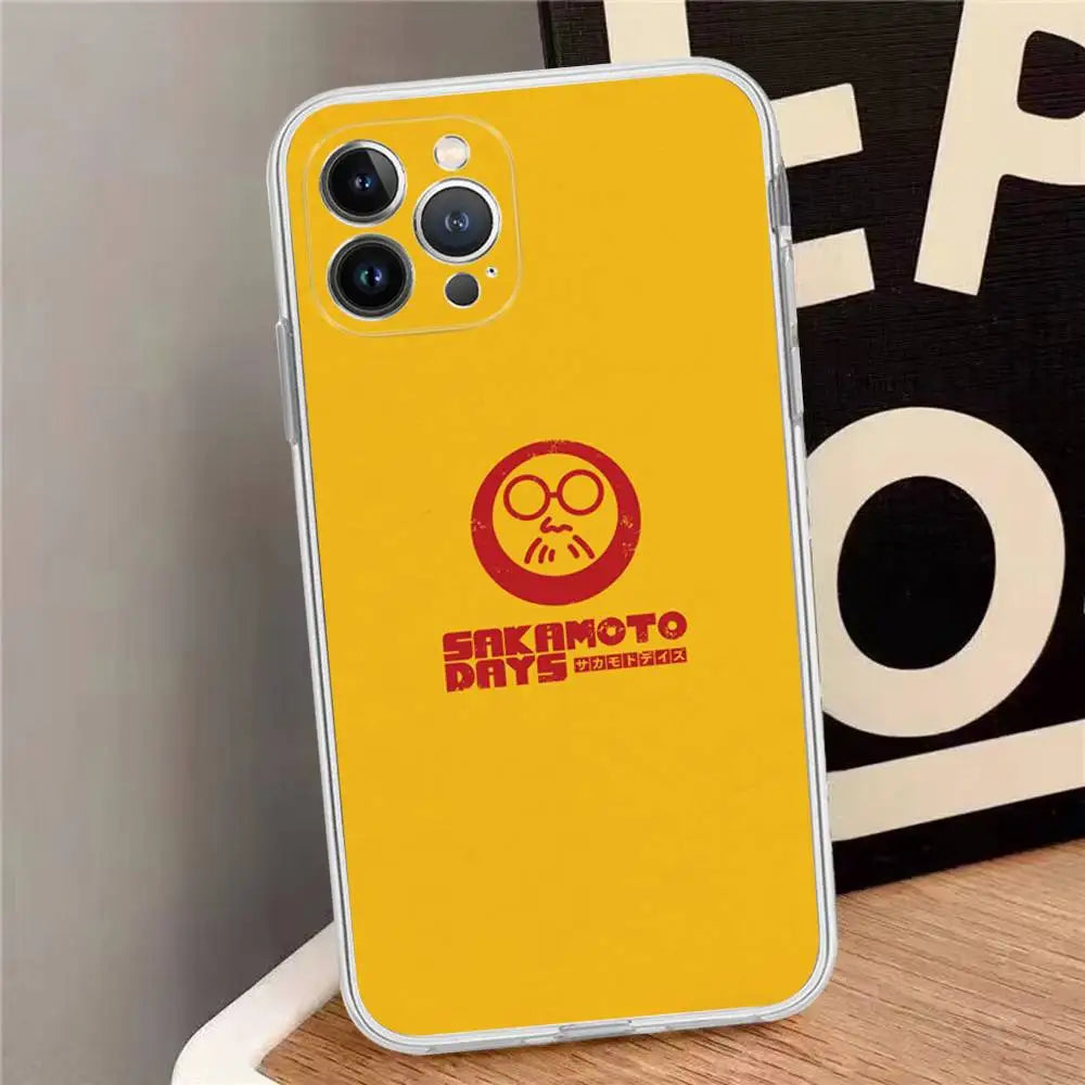 Yellow Sakamoto Store Emblem Clear Case for iPhone - Clear finish