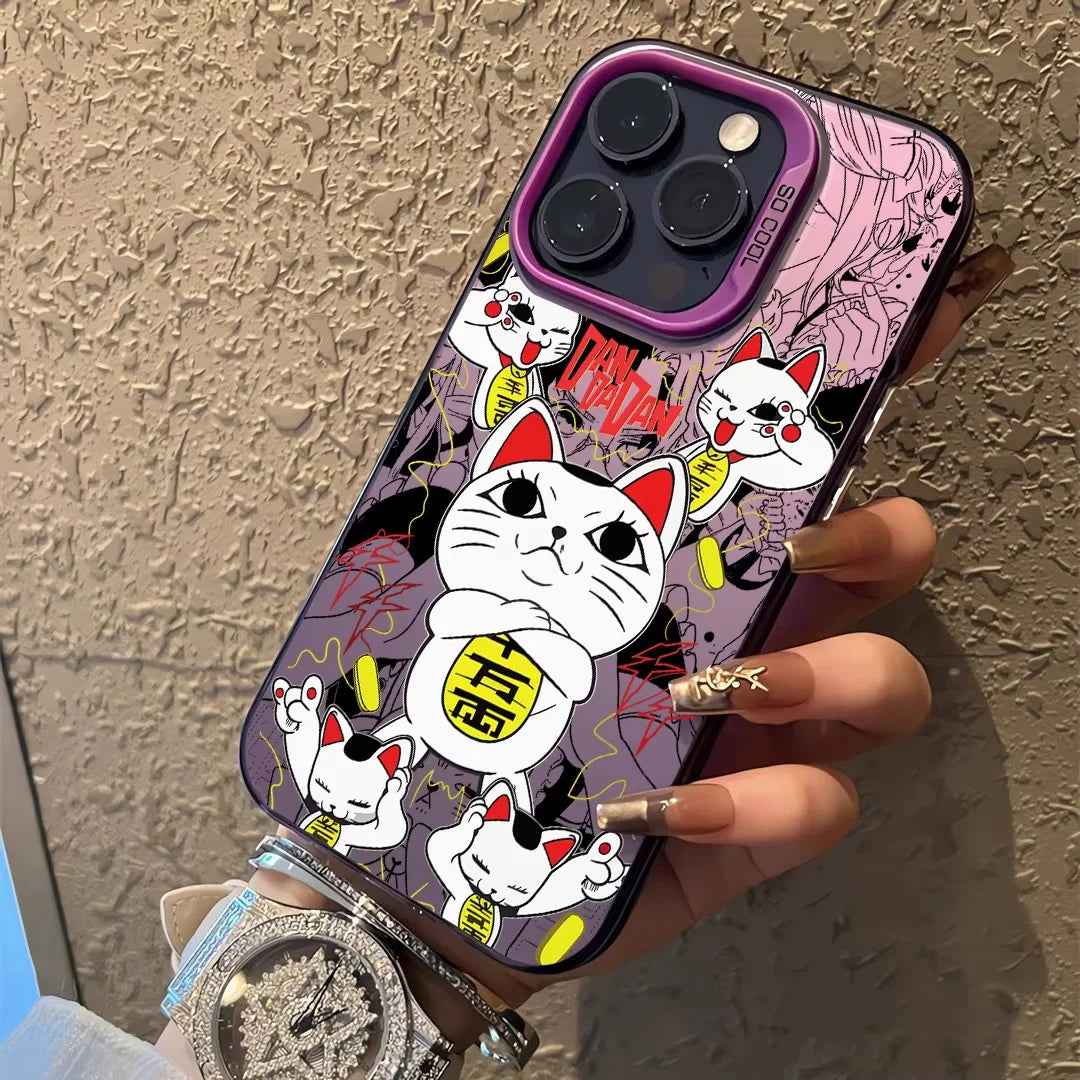 Turbo Granny Lucky Cat Manga Case for iPhone - Violet finish