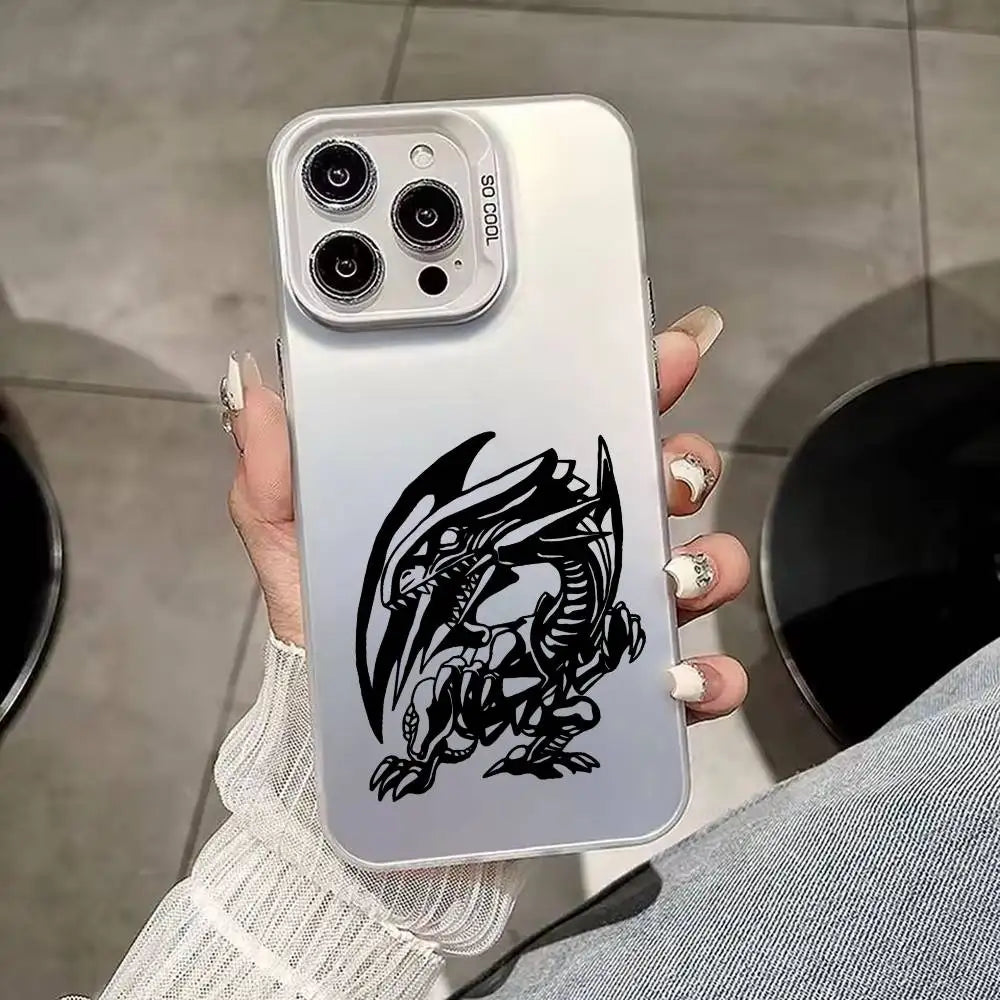 Winged Duel Dragon Emblem Matte Case for iPhone - Frost White finish