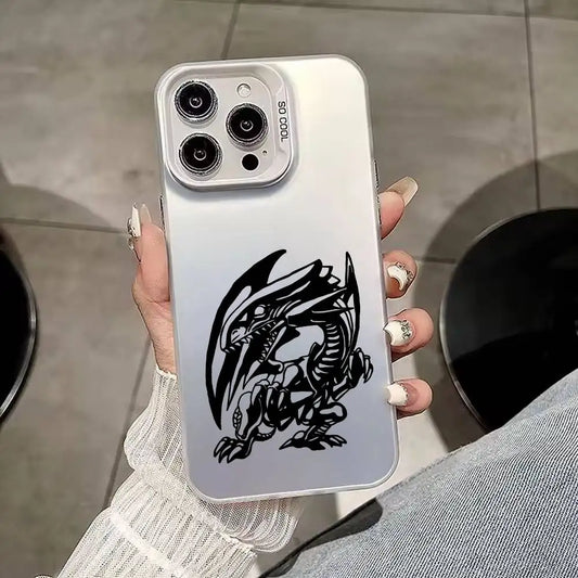Winged Duel Dragon Emblem Matte Case for iPhone - Frost White finish