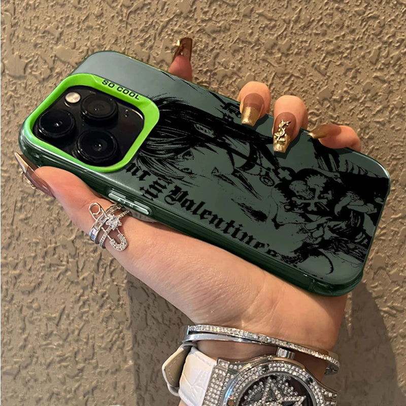 Misa Gothic Valentine Gradient Case for iPhone - Mint Green finish