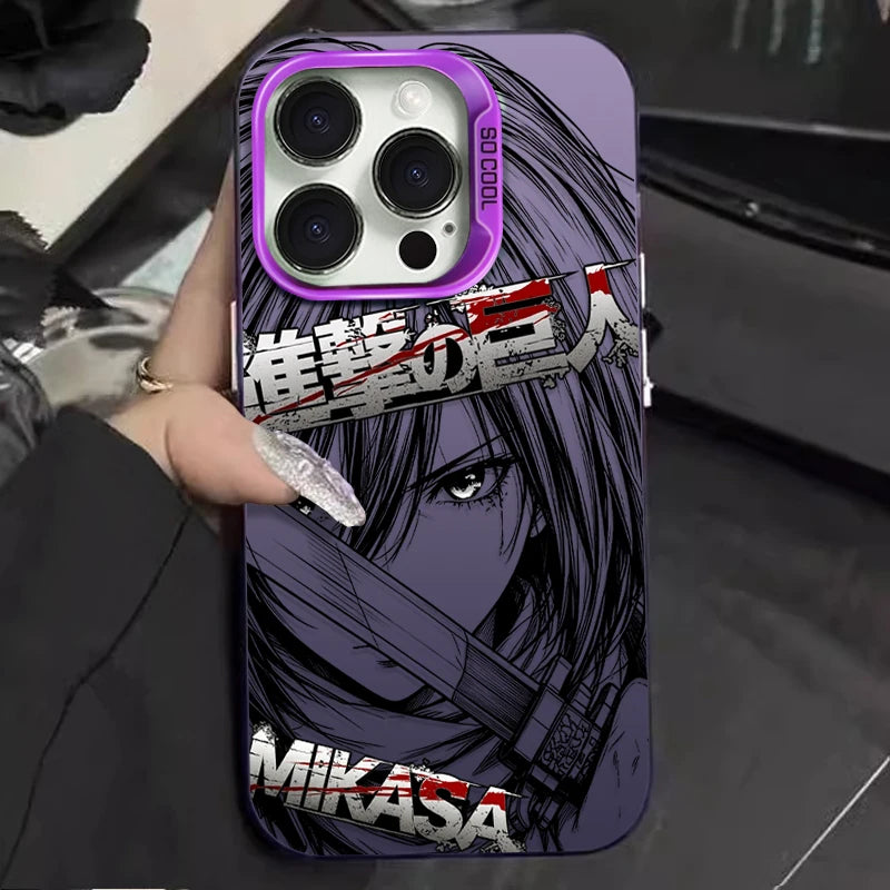 Eren and Mikasa Battle Case for iPhone - Design 7