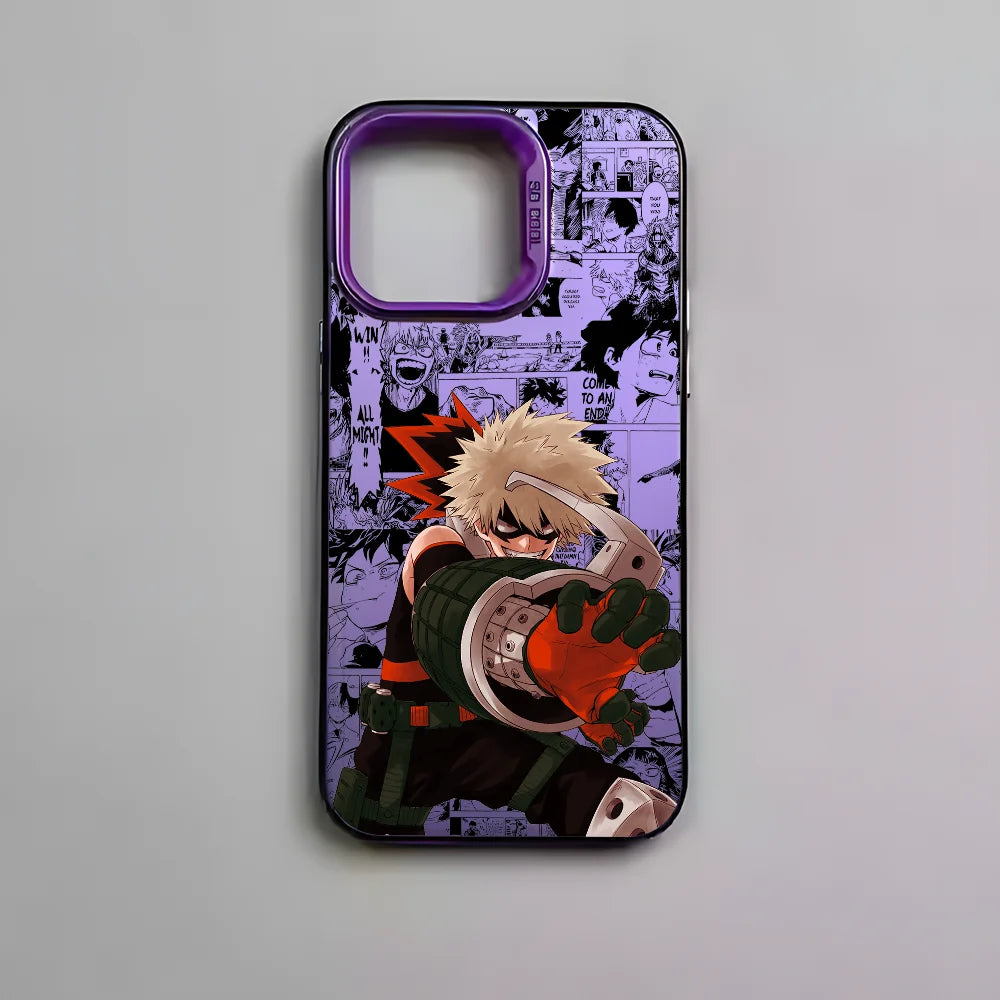Bakugo Red Blast Aurora Case for iPhone - Violet finish