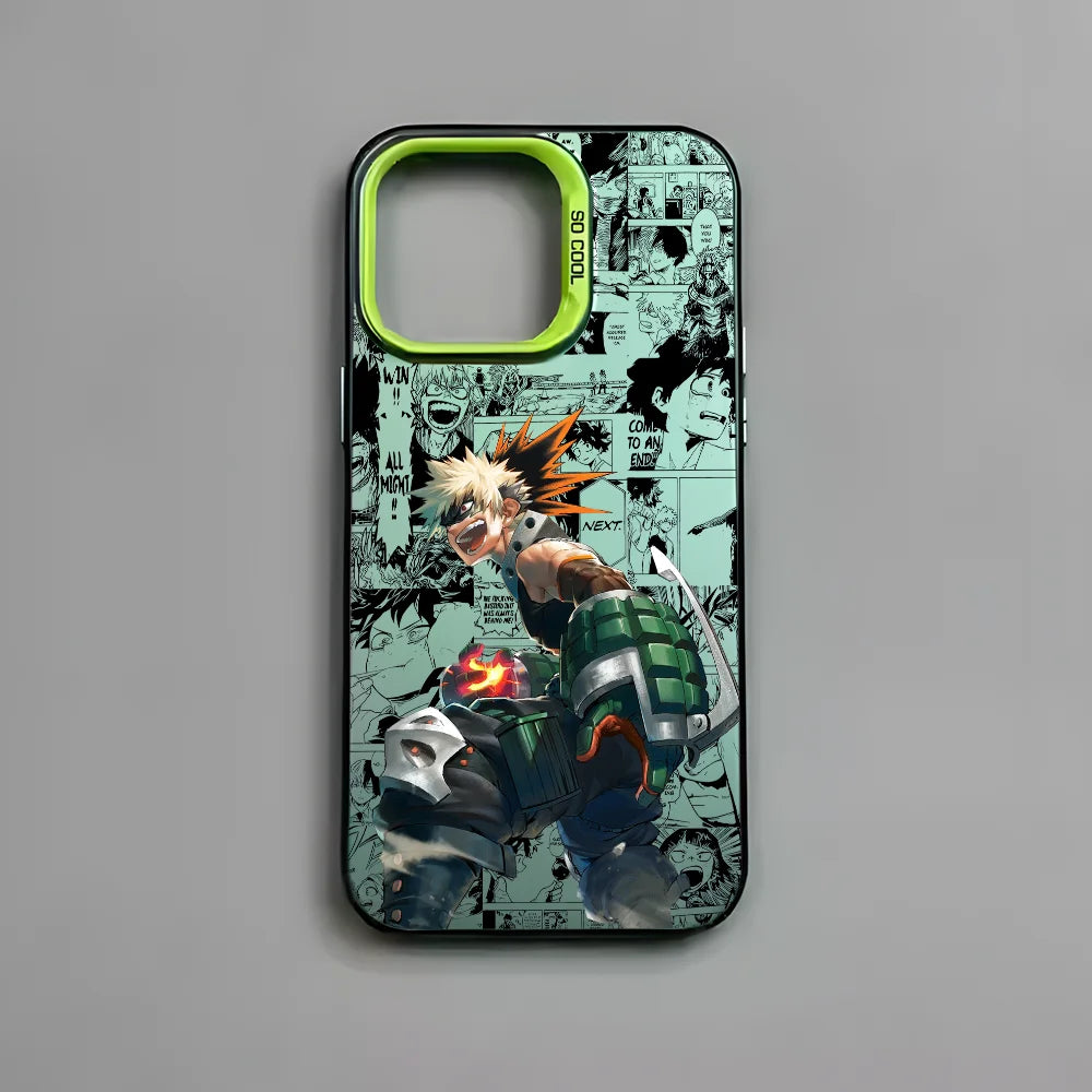 Bakugo Grenade Charge Aurora Case for iPhone - Lime Green finish