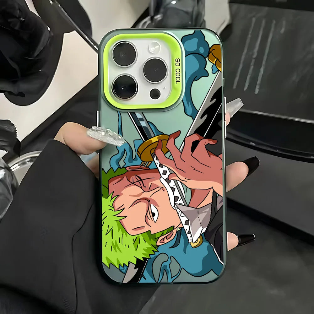 Luffy and Zoro Matte Case for iPhone - Design 2 — Green