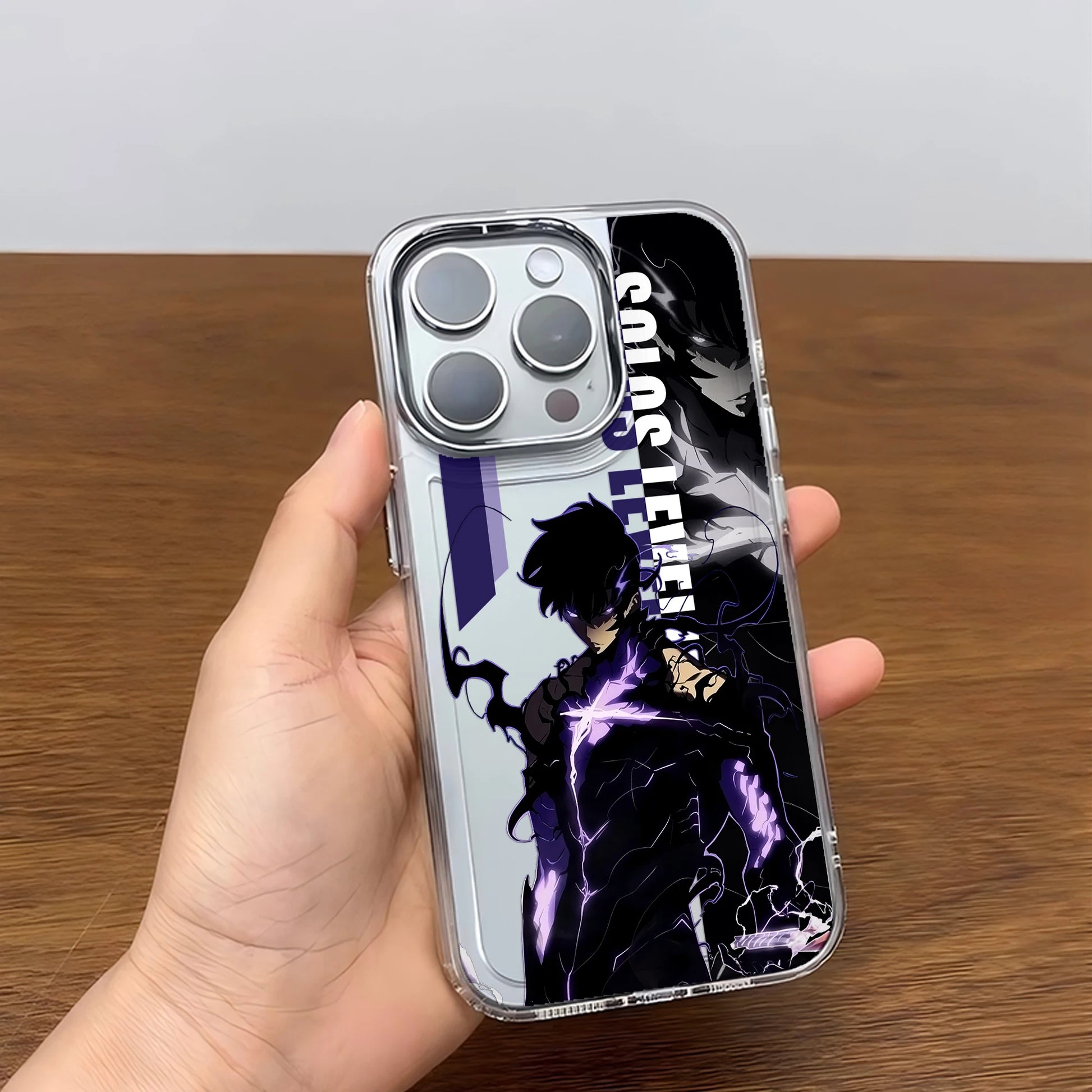 Sung Jinwoo Purple Aura Clear Case for iPhone - Clear finish