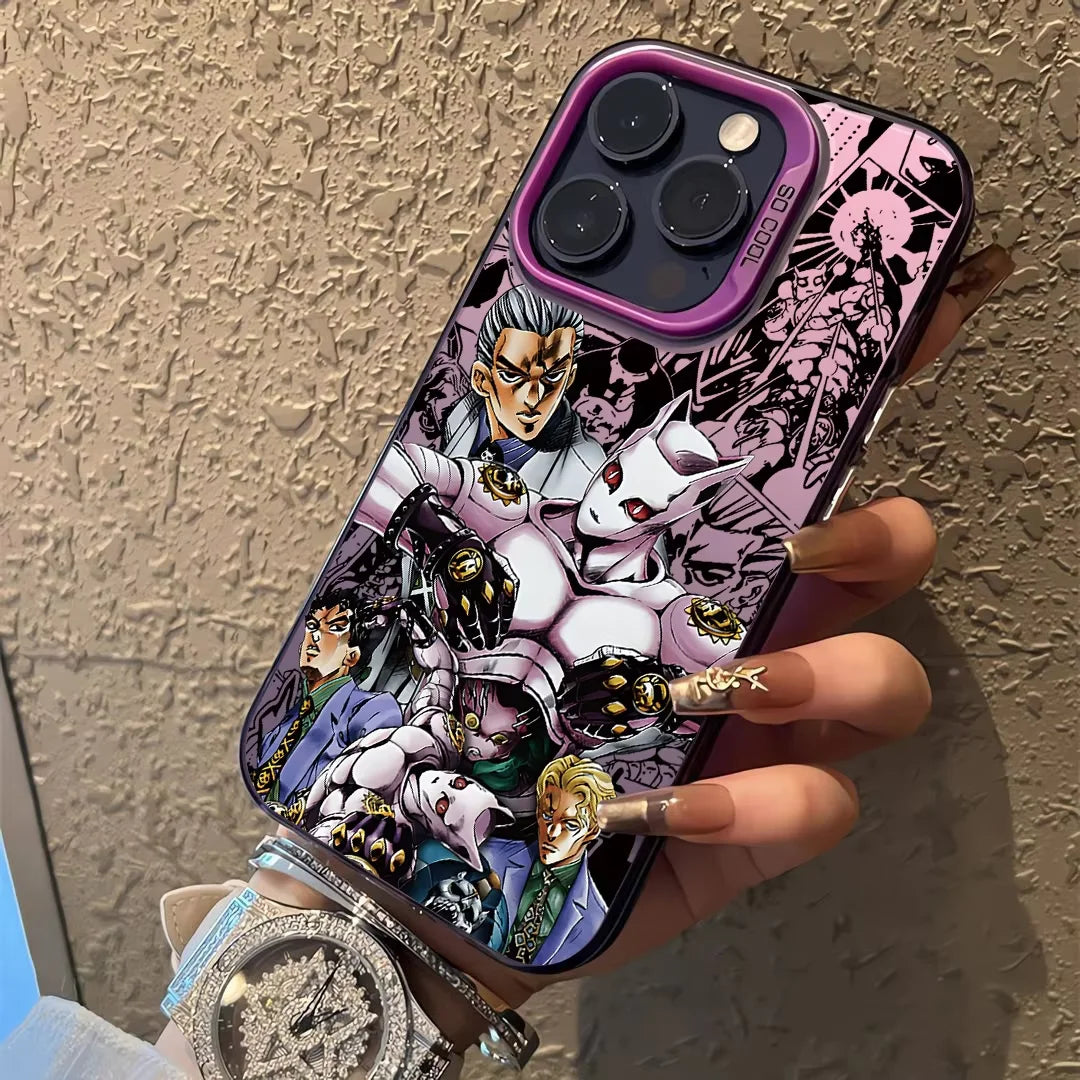 Yoshikage Kira and Killer Queen Collage Case for iPhone - Rose Pink finish
