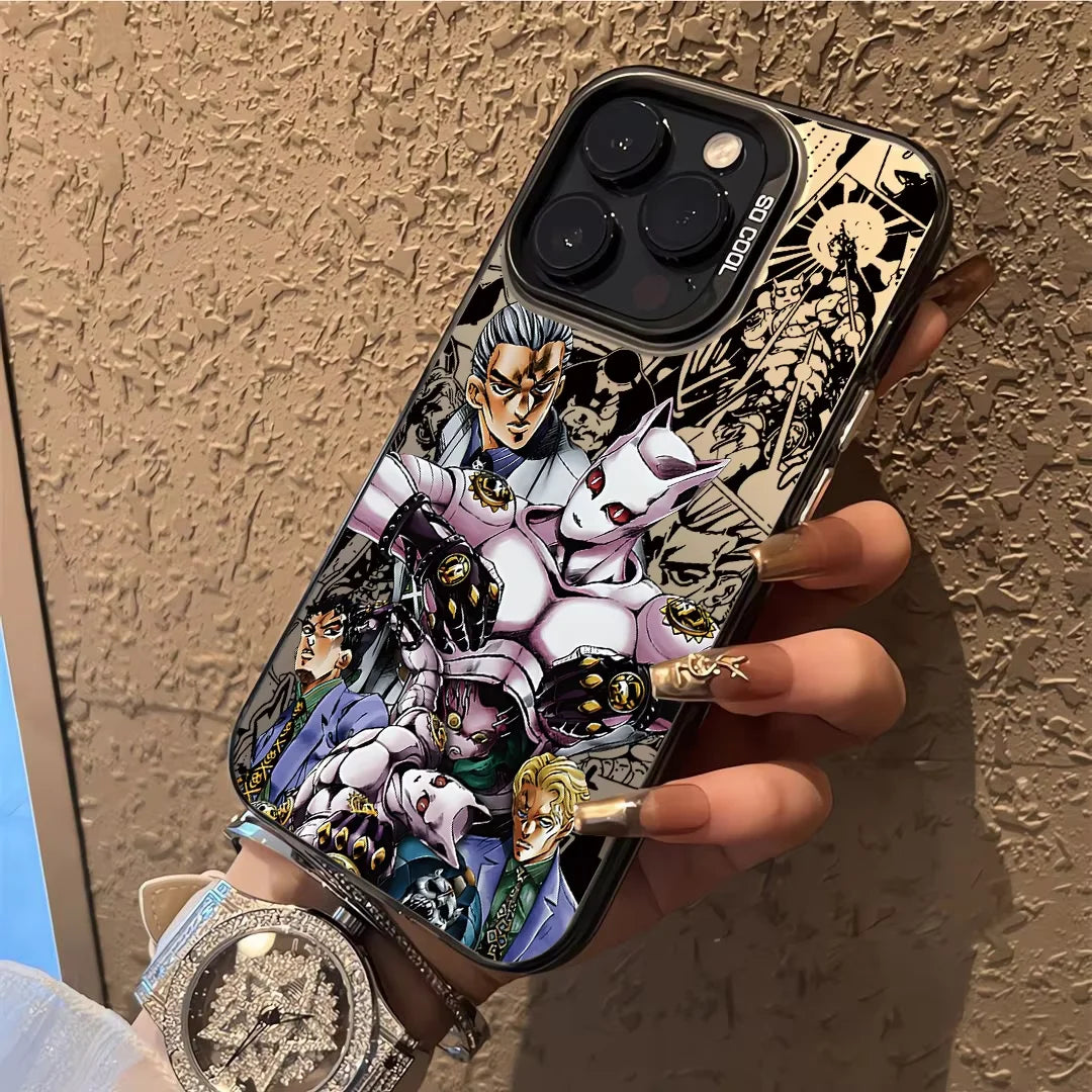 Yoshikage Kira and Killer Queen Collage Case for iPhone - Black and Sand finish
