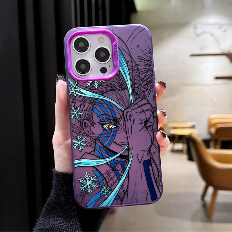 Akaza Icy Compass Portrait Case for iPhone - Violet iridescent finish