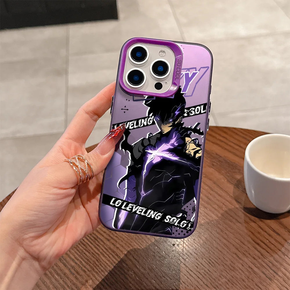 Sung Jinwoo Purple Energy Poster Case for iPhone - Violet case color