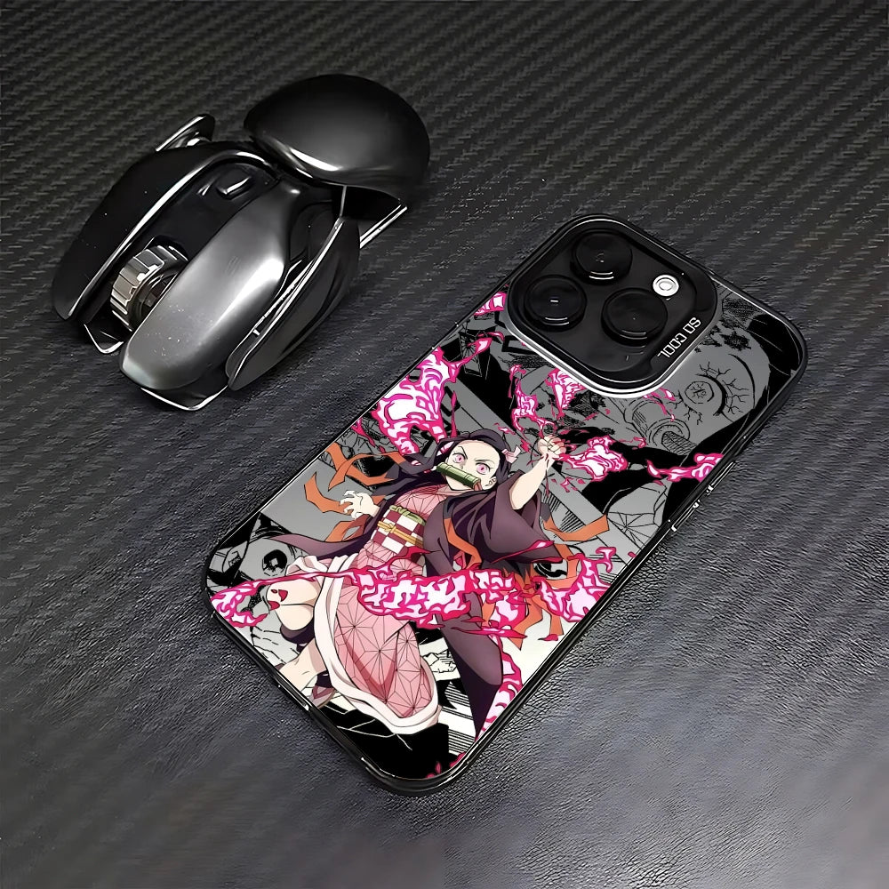 Nezuko Crimson Ribbon Case for iPhone - Graphite Black finish