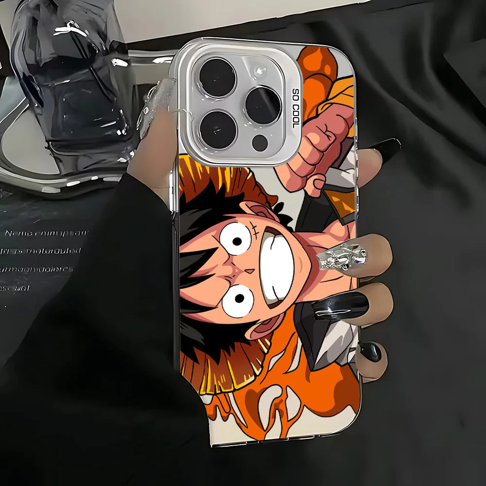 Luffy and Zoro Matte Case for iPhone - Design 1 — White