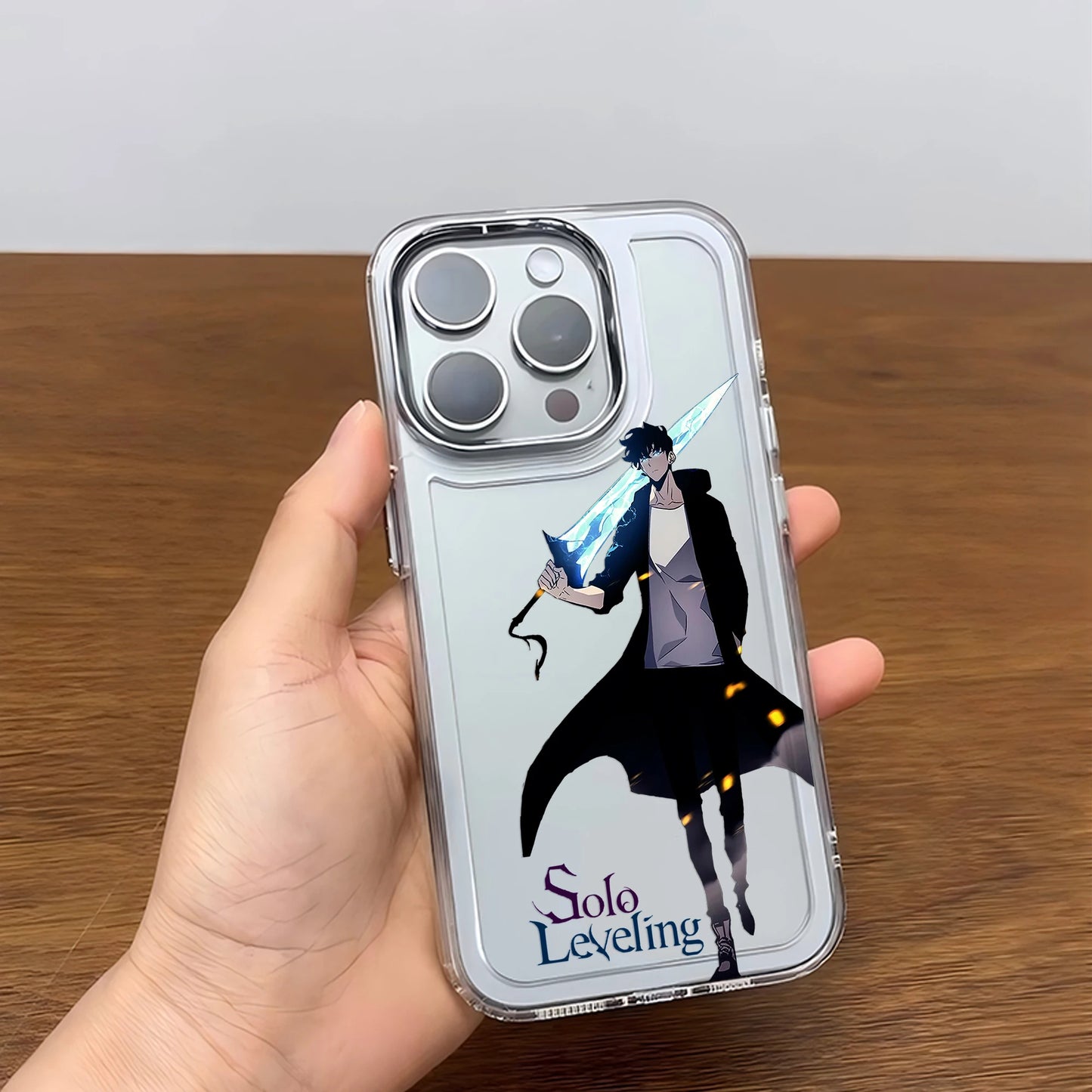 Blue Shadow Monarch Silhouette Clear Case for iPhone - Clear finish