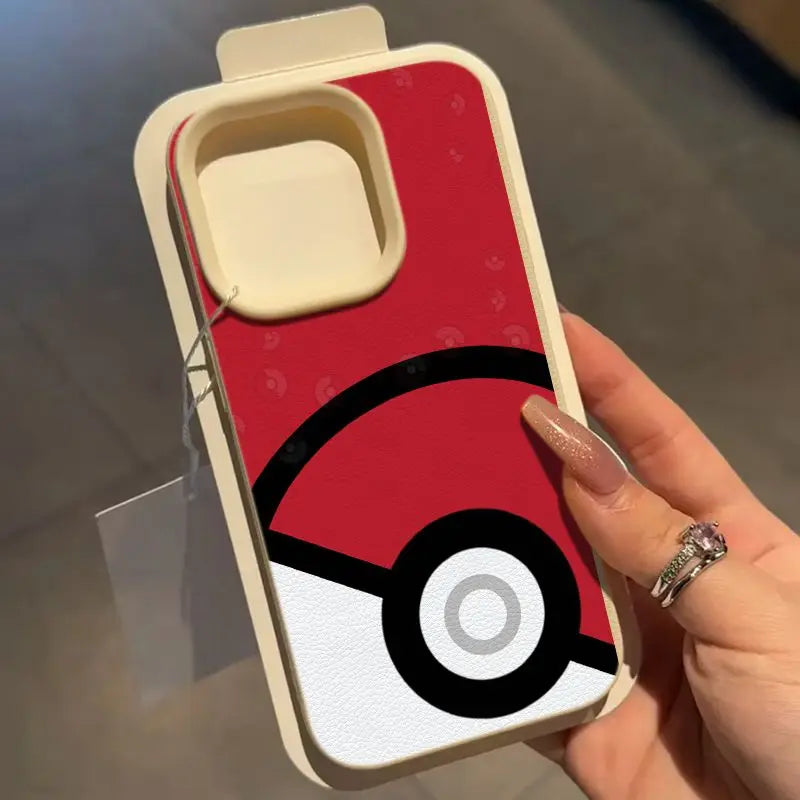 Classic Poké Ball Graphic Case for iPhone - Cream finish