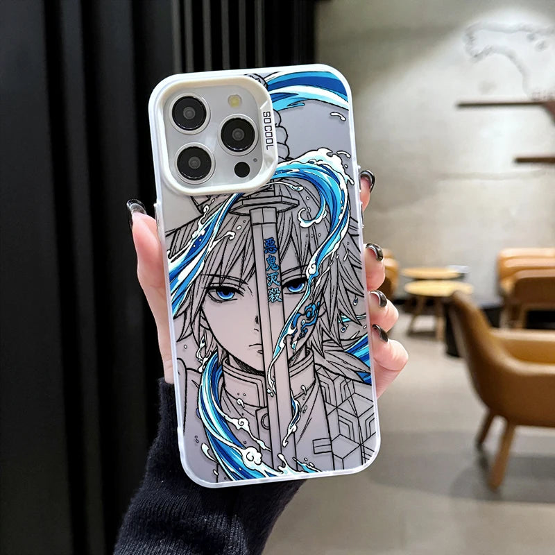 Giyu Water Blade Portrait Case for iPhone - Silver White finish