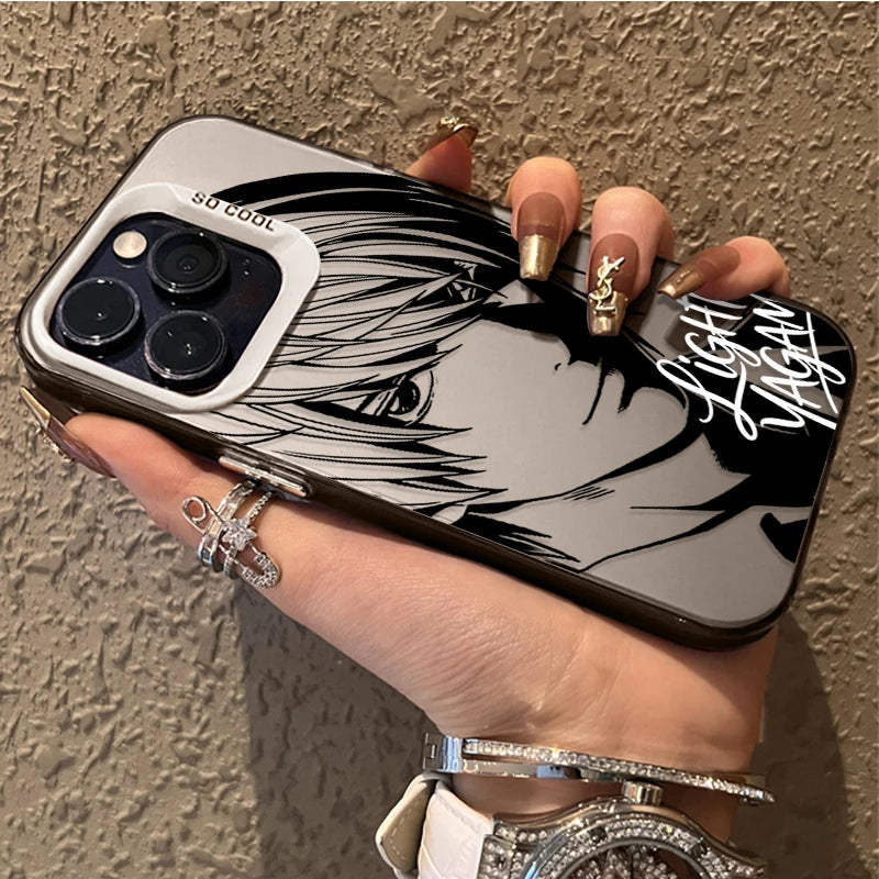 Light Yagami Manga Portrait Case for iPhone - Silver White finish