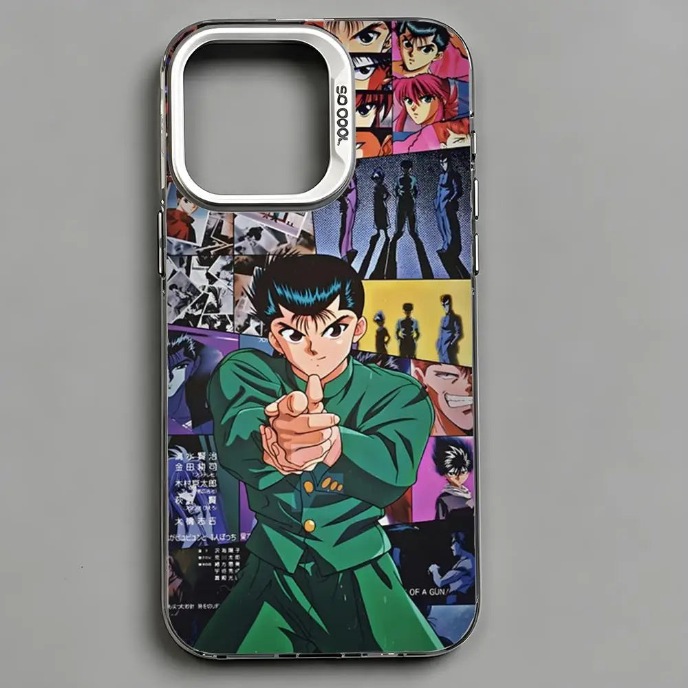 Yusuke Spirit Gun Collage Case for iPhone - Aurora Silver finish