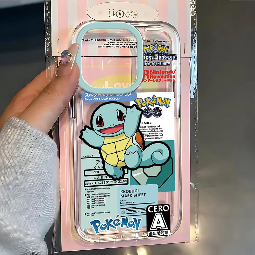 Squirtle Mask Sheet Poster Case for iPhone - Clear Shell finish