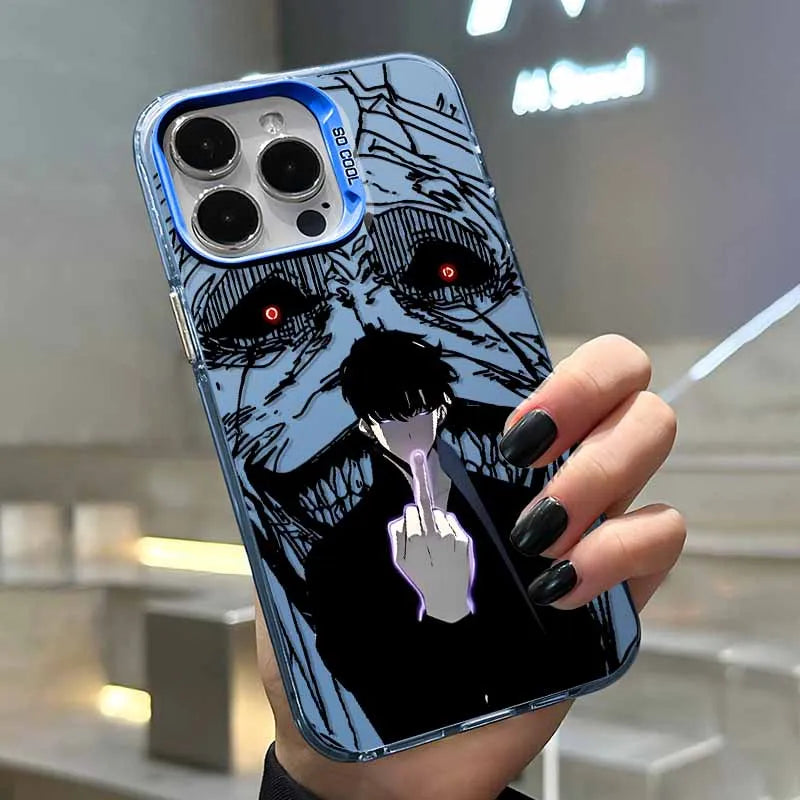 Red-Eyed Monster Shadow Case for iPhone - Blue case color