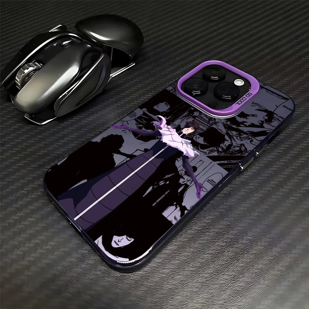Byakuya Purple Aura Manga Case for iPhone - Purple Frame finish