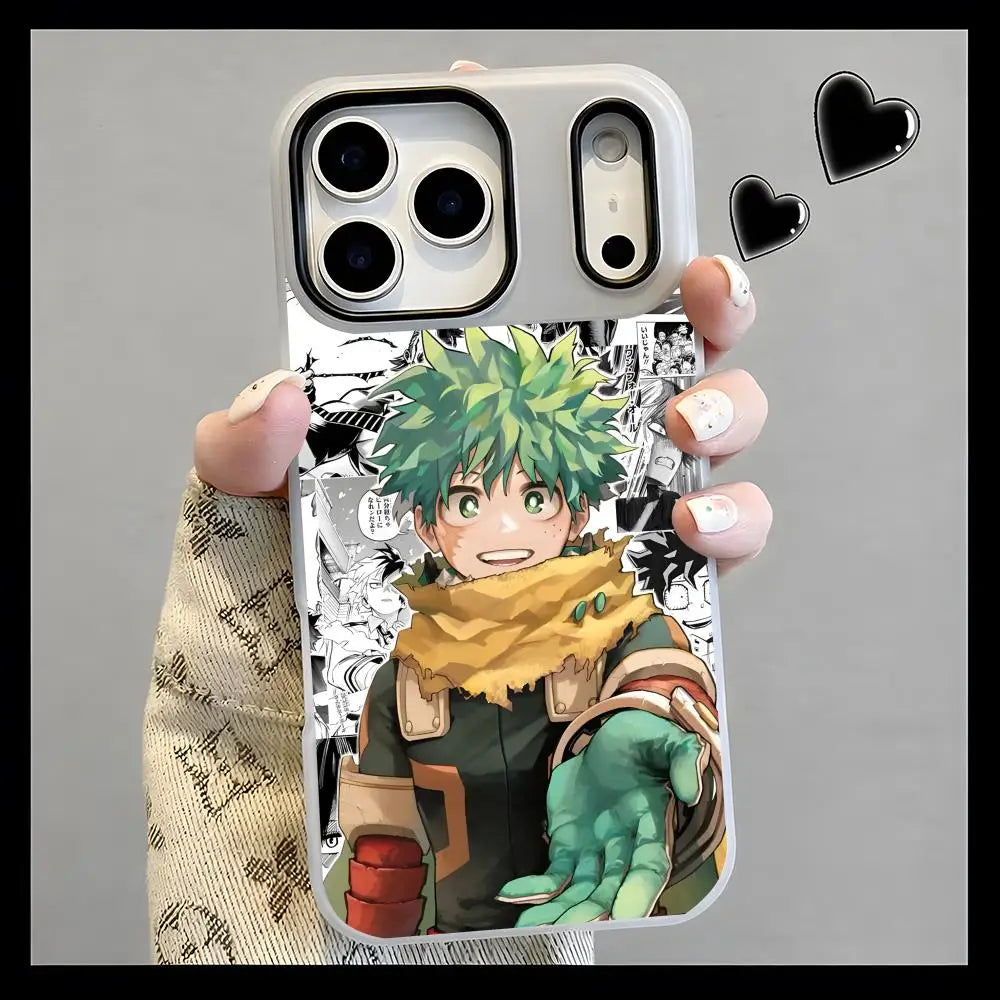 Izuku Scarf Manga Jelly Case for iPhone - Black finish