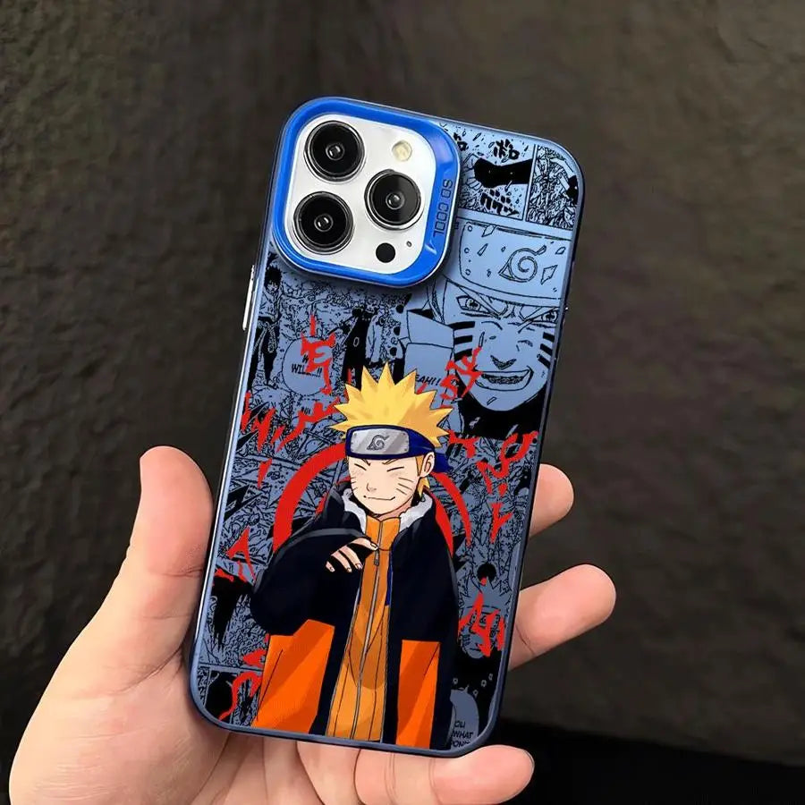 Naruto Crimson Manga Hoodie Case for iPhone - Blue