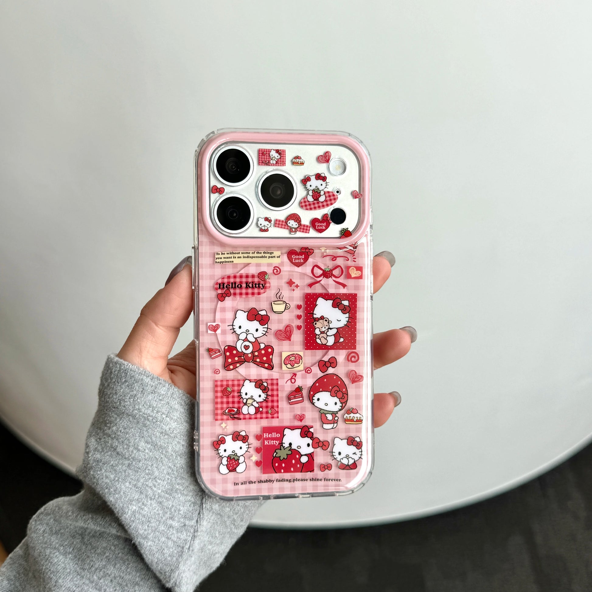 Hello Kitty Strawberry Magnetic Grip Case for iPhone - Case Only