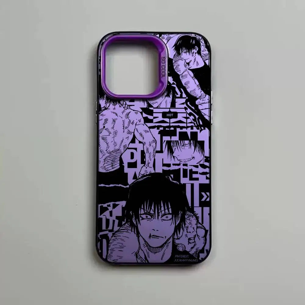 Toji Manga Collage Case for iPhone - Purple finish