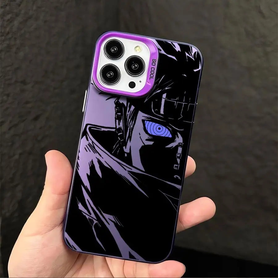 Sasuke Rinnegan Shadow Case for iPhone - Purple finish