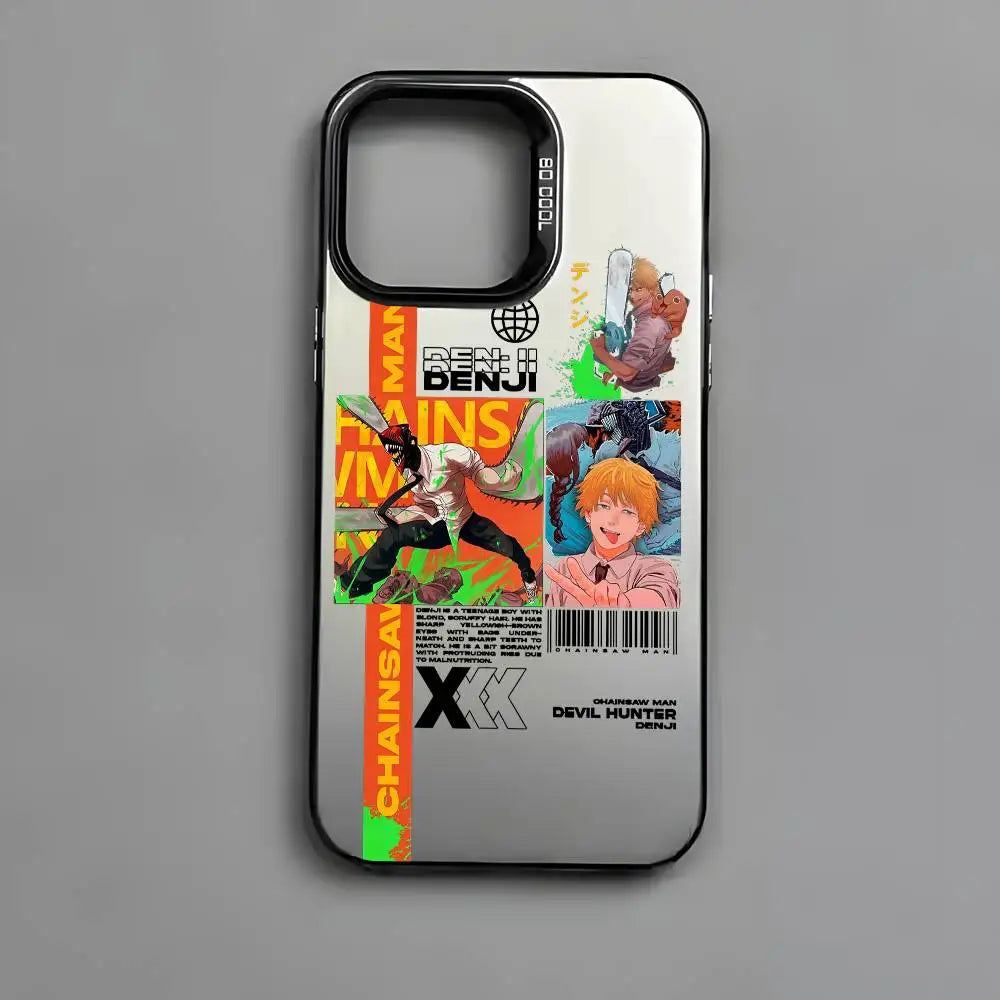 Chainsaw Man Color Panel Collage Case for iPhone - Graphite Black finish
