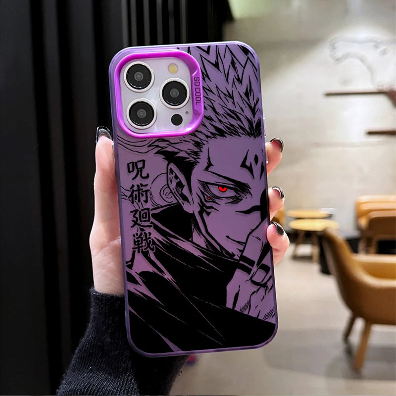 Sukuna Crimson Eye Manga Case for iPhone - Purple finish