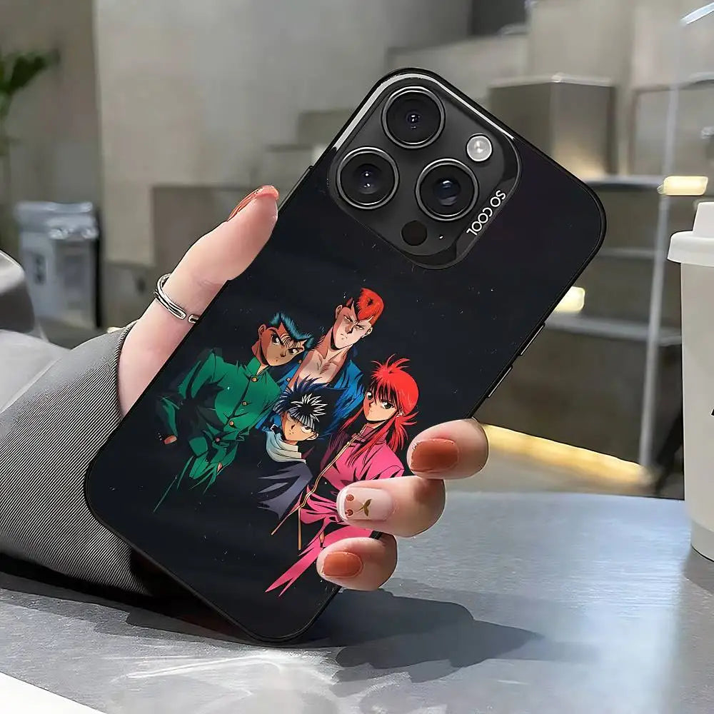 Yu Yu Hakusho Spirit Team Color Case for iPhone - Matte Black finish