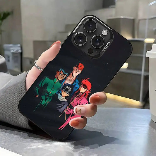 Yu Yu Hakusho Spirit Team Color Case for iPhone - Matte Black finish