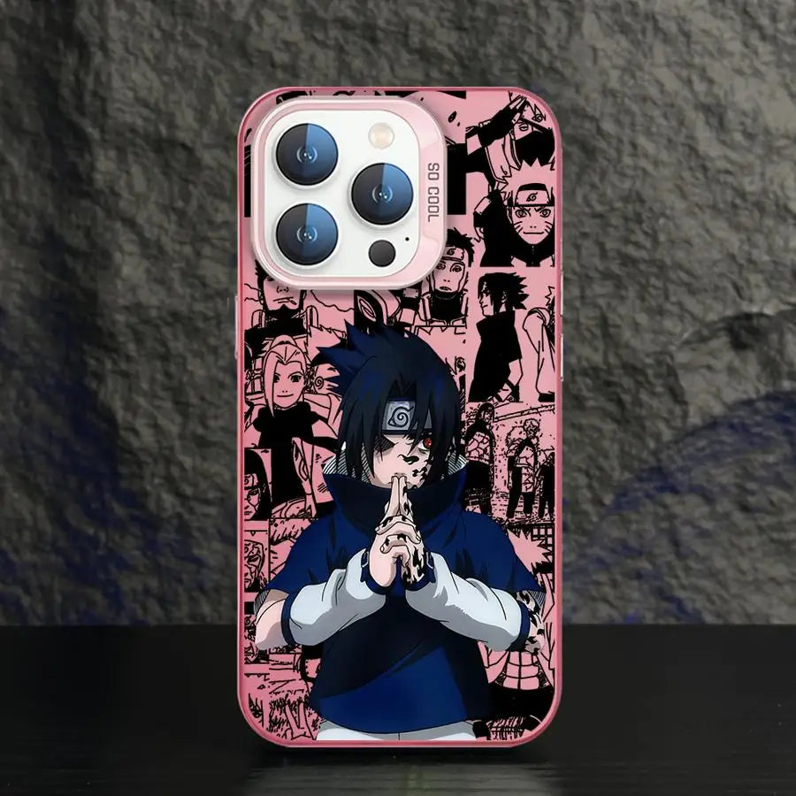 Sasuke Manga Collage Case for iPhone - Pink