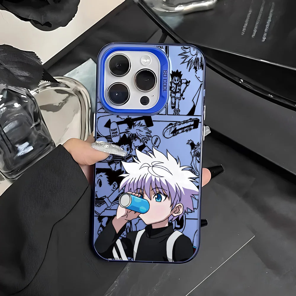 Killua Bubble Manga Collage Case for iPhone - Royal Blue finish