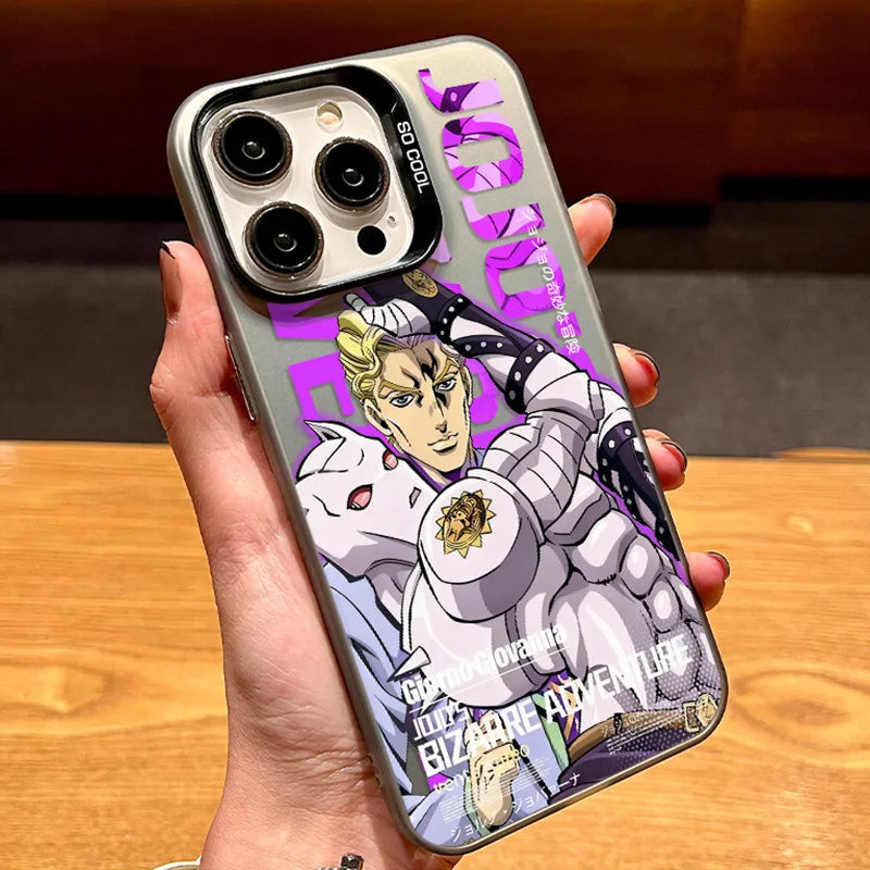 Yoshikage Kira and Killer Queen Acrylic Case for iPhone - Silver Lavender finish