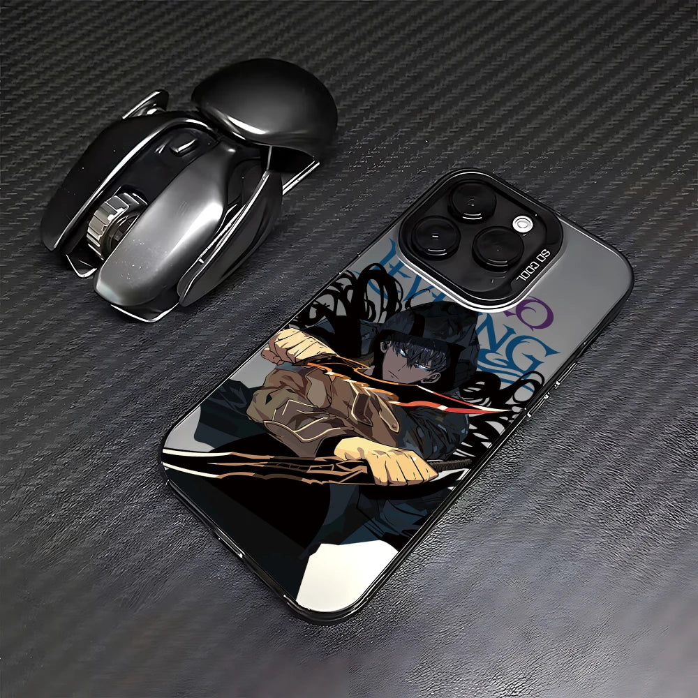 Orange Dungeon Warrior Case for iPhone - Silver finish