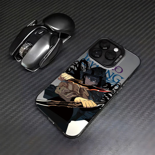 Orange Dungeon Warrior Case for iPhone - Silver finish