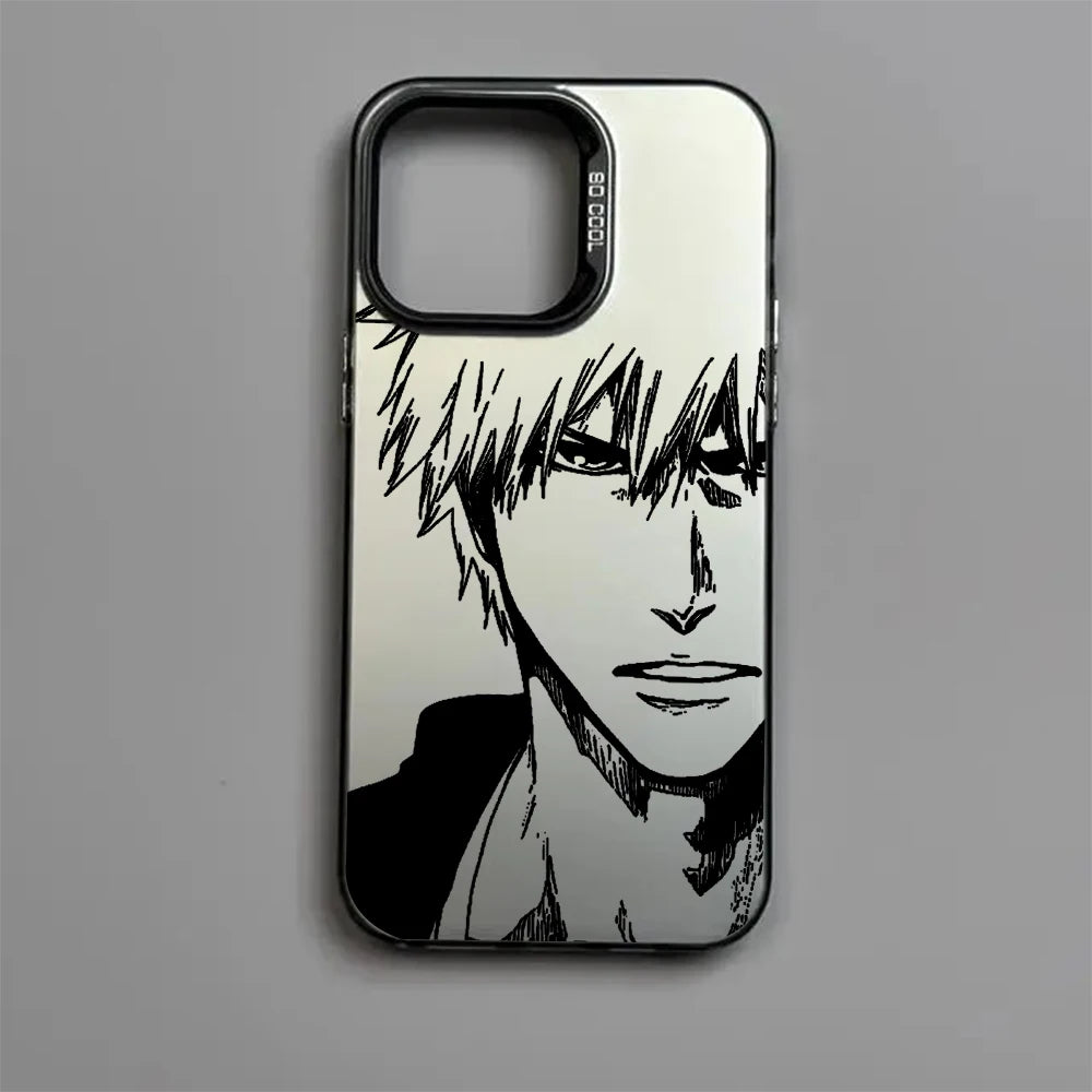 Ichigo Quiet Resolve Manga Case for iPhone - Black Frame finish