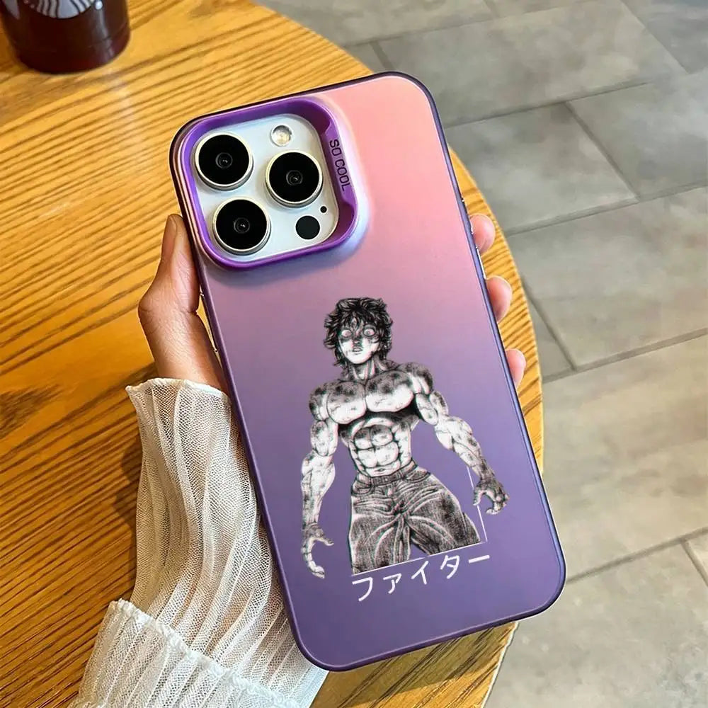 Baki Fighter Sketch Case for iPhone - Aurora Purple finish